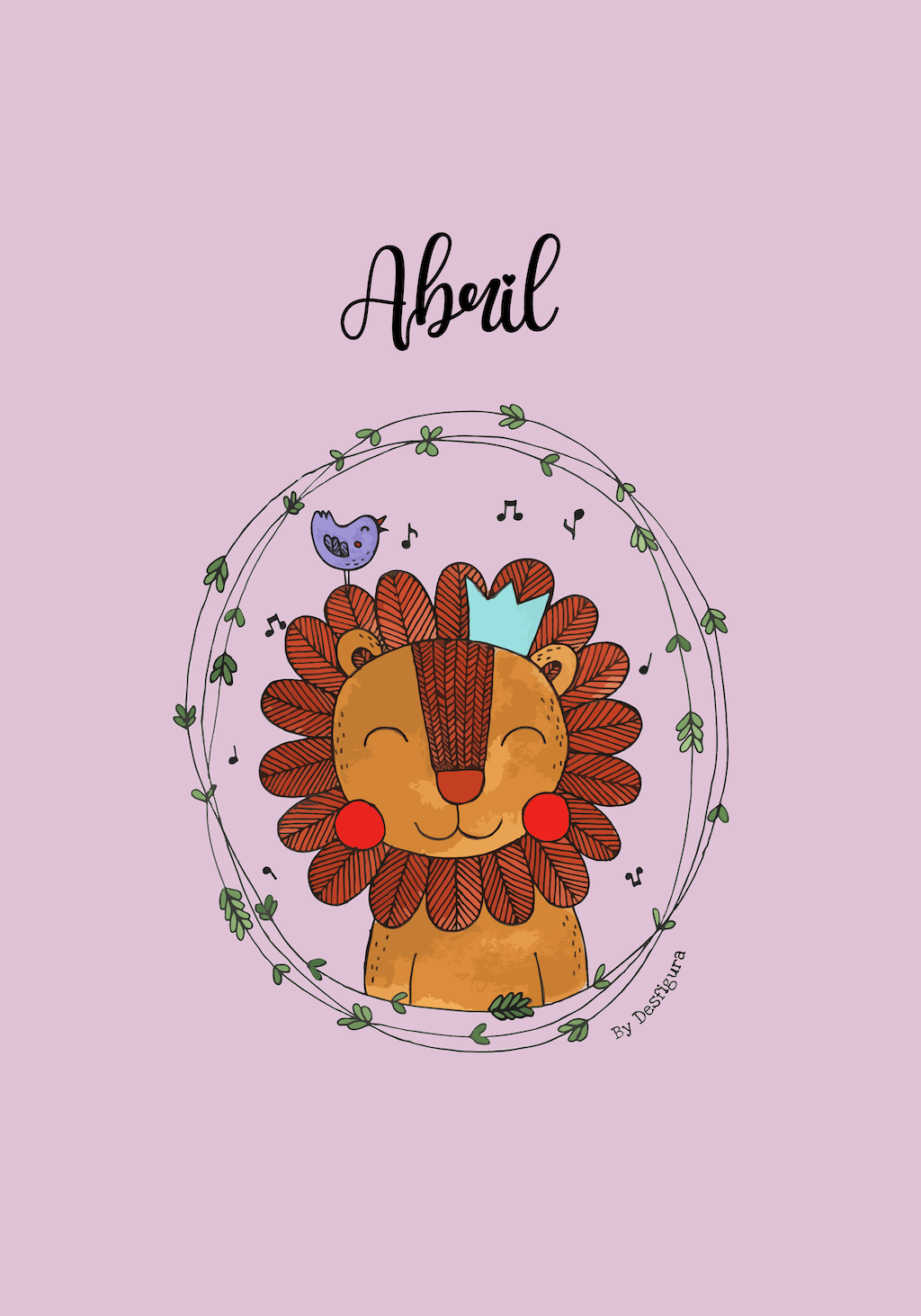 April - featuring a sweet kind lion king!