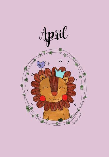 23’April_Illustration_en April - featuring a sweet kind lion king!